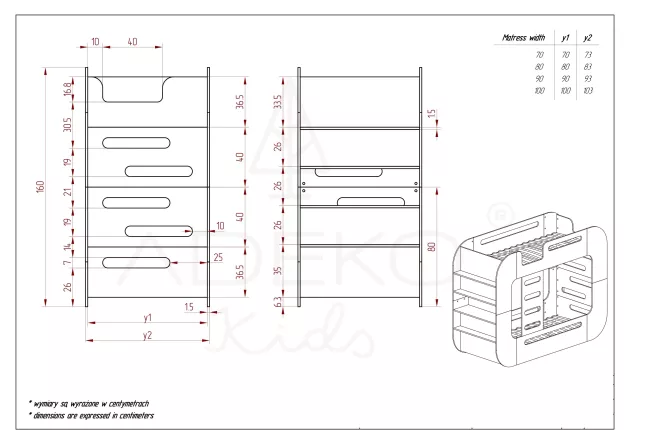 Bunk bed MUNDO