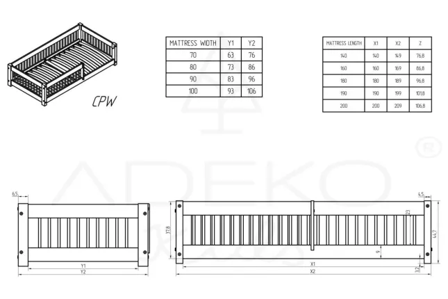 Single bed CPW