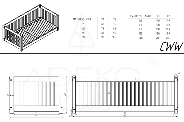 Single bed CWW